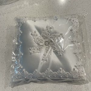 White Wedding Ring Bearer Pillows